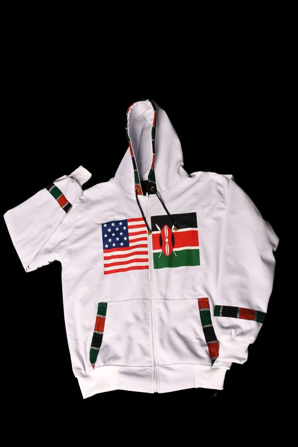 White Kenya-America Hoodie