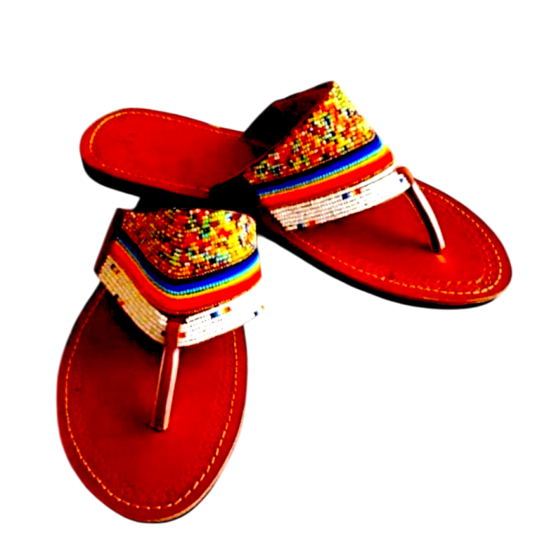 Wholesale African Beaded Maasai Sandals-10pairs