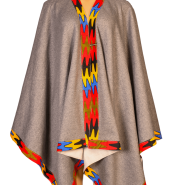African Print Waterfall Poncho