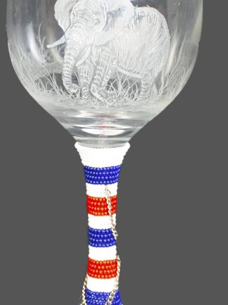 Engraved Elephant Wine Glasses