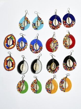 African Cowrie Shell Earrings