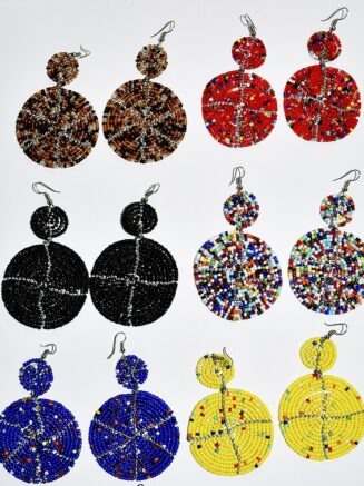 African Double-Disc Earrings