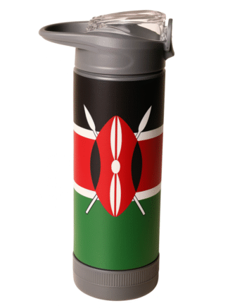 Custom Kenya Flag Water Bottle