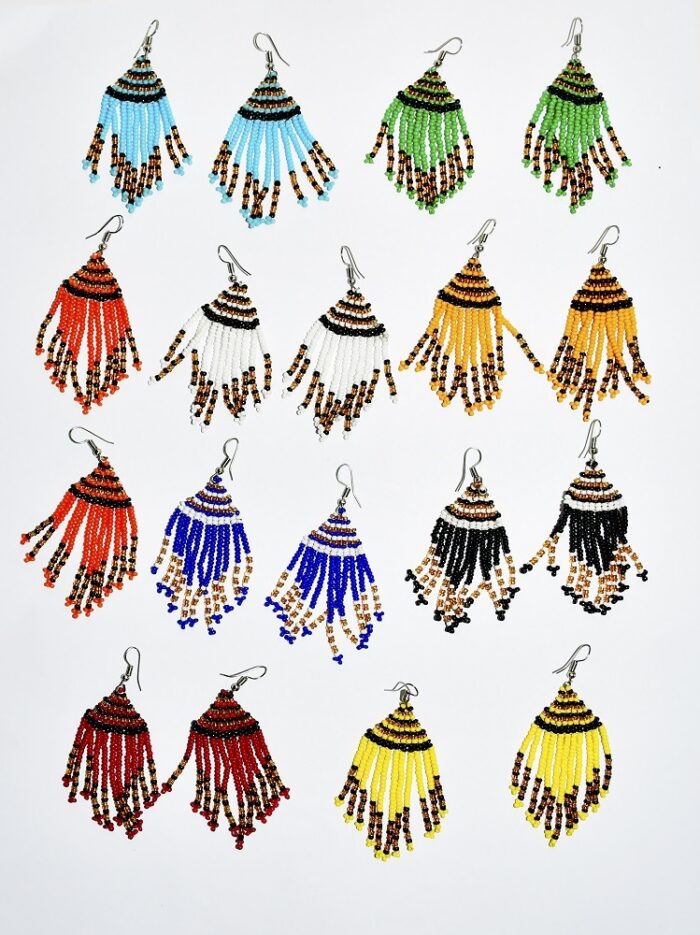 Fringe Beaded Earrings