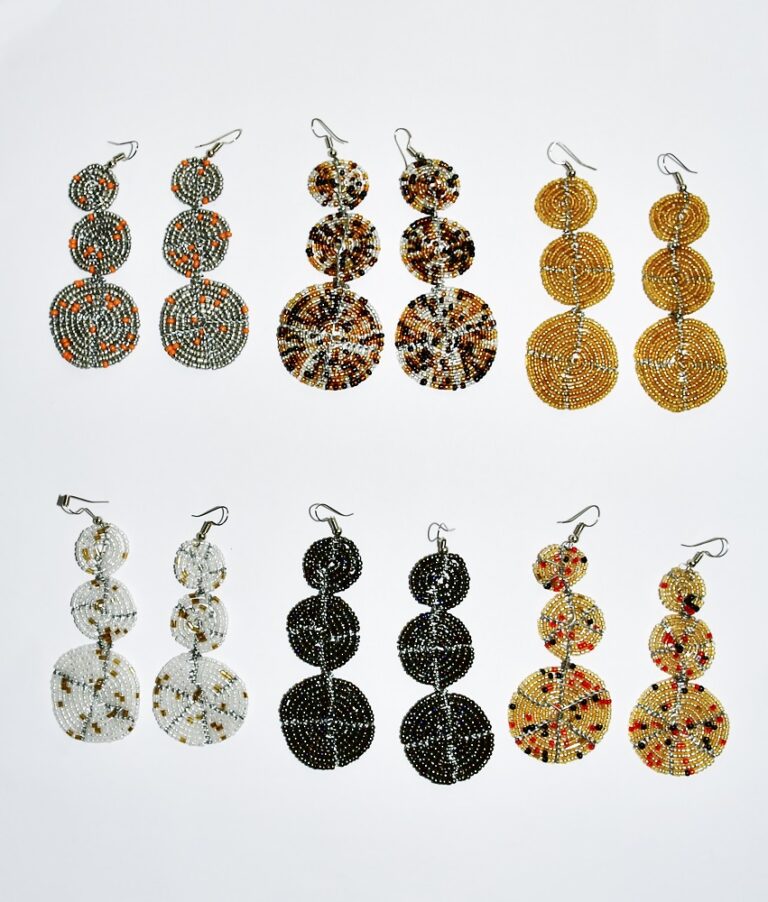 Triple Hoop Beaded Earrings – 100pairs