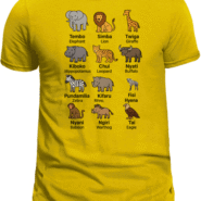 African Wildlife Learning Shirt for Children