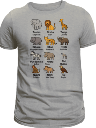 Educational Safari Animal Tee for Kids