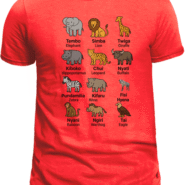 Unisex Safari Animals T-Shirt for Kids