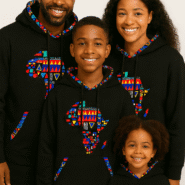 Black Family matching African hoodies