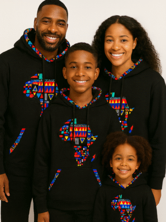 Black Family matching African hoodies