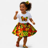African Kids T-Shirt & Skirt