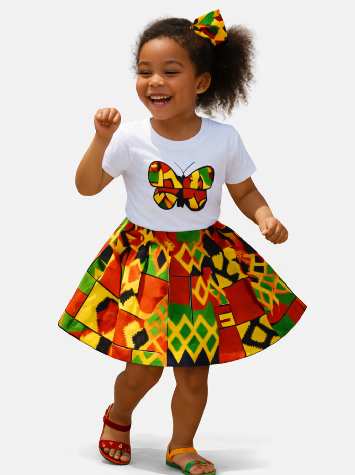 African Kids T-Shirt & Skirt