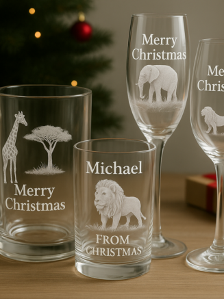 Custom Engraved Christmas Glass