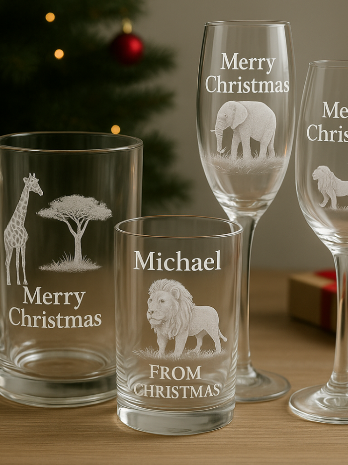 Custom Engraved Christmas Glass