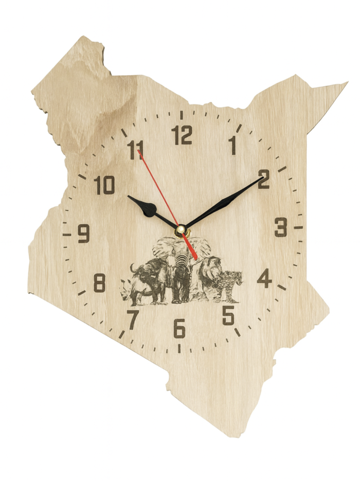 Engraved Wooden Clock