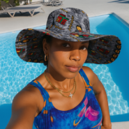 Wholesale Ankara Wide-Brim Sun Hats