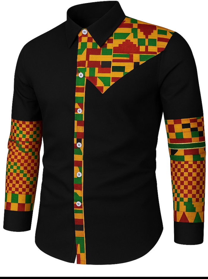 African Kente Wholesale Men’s African Kente Shirt