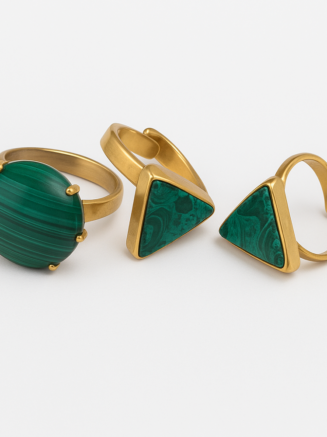 Malachite Statement Rings