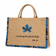 Scripture Jute Tote Bag