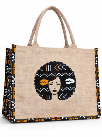 Queen Jute Tote Bag