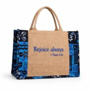Scripture Jute Tote Bag