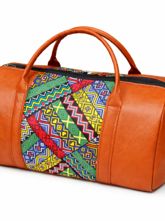 Leather Weekender Duffel Bag