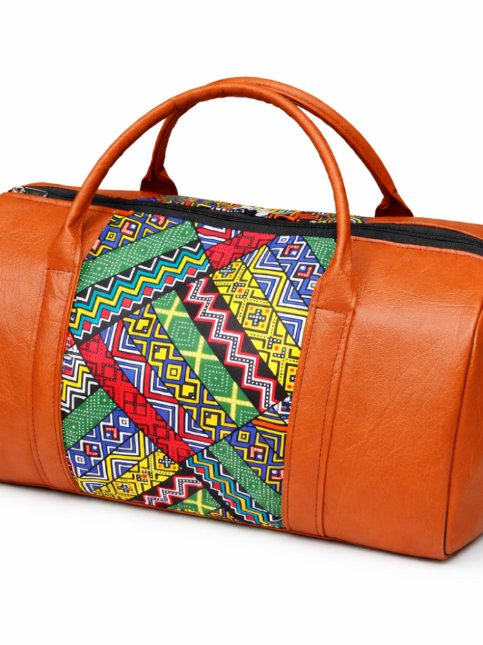 Leather Weekender Duffel Bag