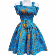 Womens-Blue-Abstract-African-Print-Smocked-Skater-Dress.webp