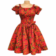 Womens-Red-Floral-African-Print-Smocked-Skater-Dress.webp
