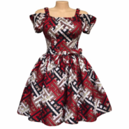 Womens-Red-Tribal-Geometric-African-Print-Skater-Dress.webp
