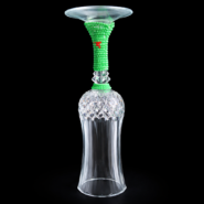 Luxury Hand-Beaded African Crystal Champagne Flutes