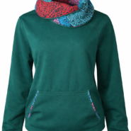 African Print Cowl Neck Hoodie