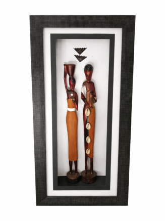 Framed African Unity Couple