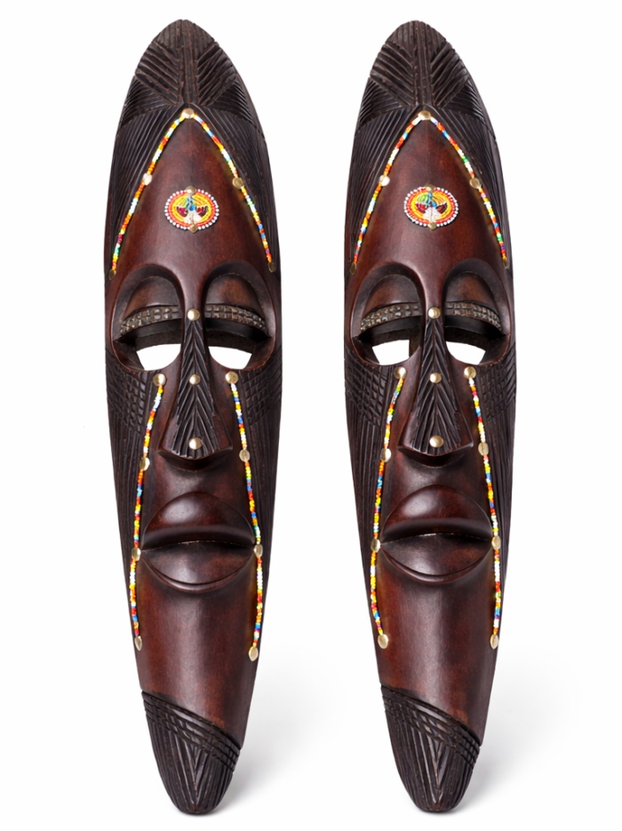 Hand-Carved African Wooden Tribal Mask