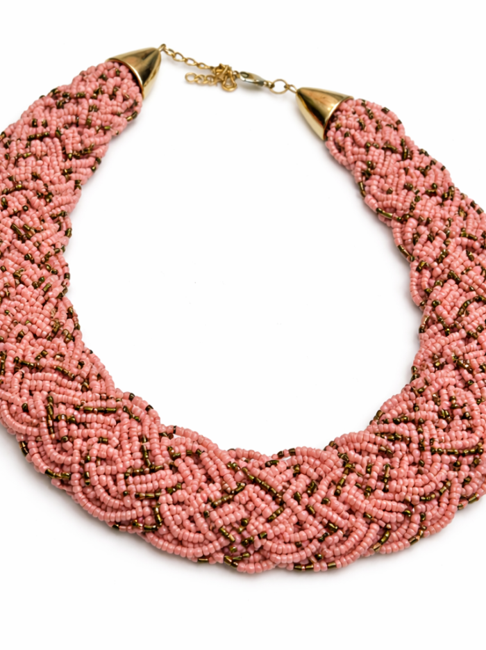 Handcrafted African Beaded Statement Necklace (2) Handcrafted African Beaded Statement Necklace