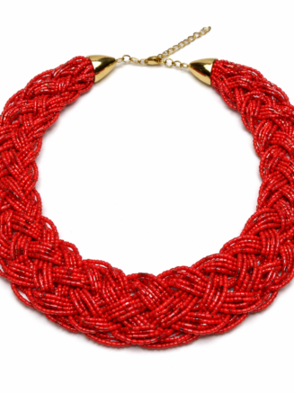 Handcrafted African Beaded Statement Necklace