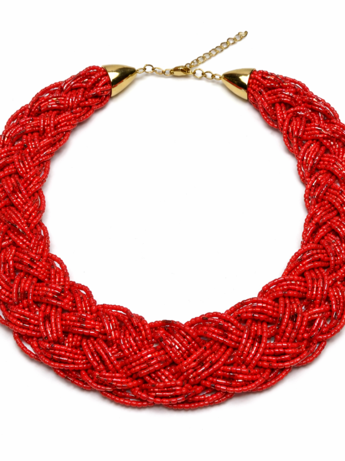 Handcrafted African Beaded Statement Necklace Handcrafted African Beaded Statement Necklace