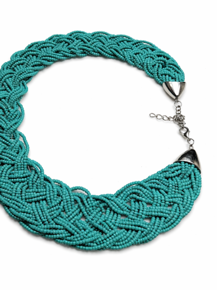 Handcrafted African Beaded Statement Necklace Handcrafted African Beaded Statement Necklace