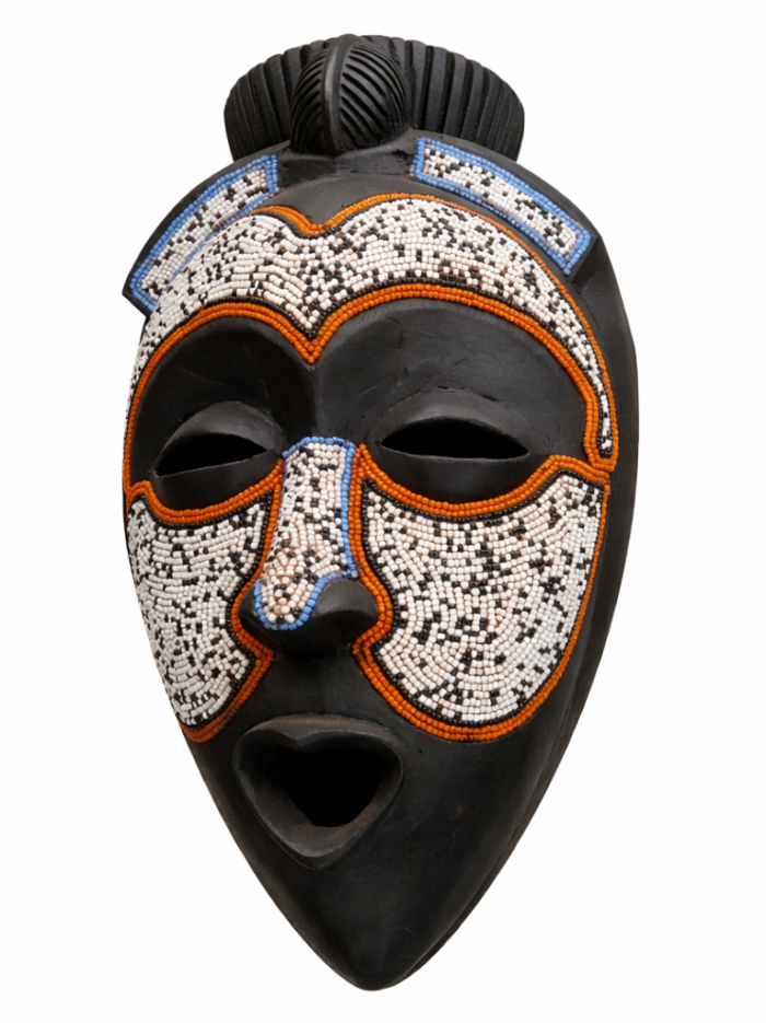 Handcrafted Beaded African Tribal Mask (2)