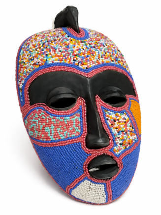 Handcrafted Beaded African Tribal Mask