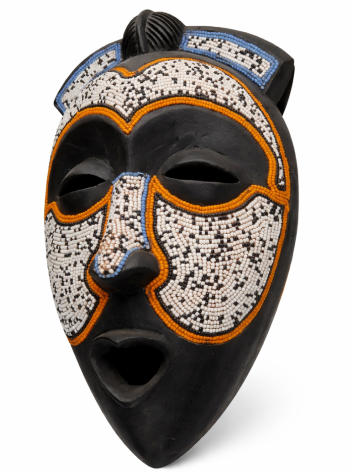 Handcrafted Beaded African Tribal Mask