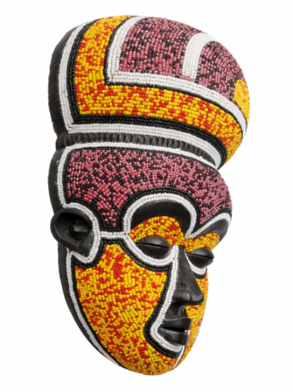 Handcrafted Beaded African Tribal Mask