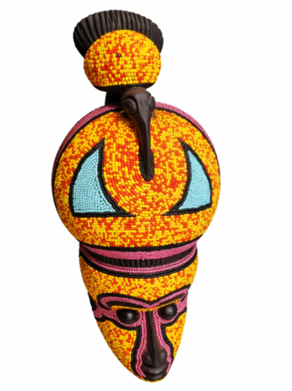 Handcrafted Beaded African Tribal Mask