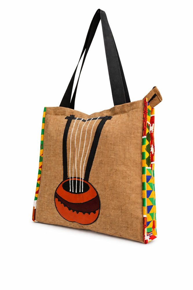 Kora Instrument Jute Tote Bag Kora Instrument Jute Tote Bags