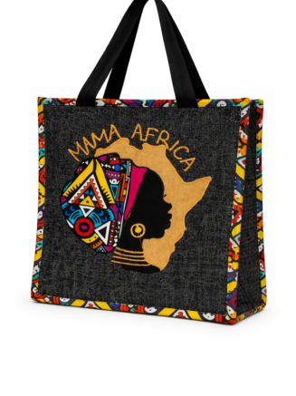 Mama Africa Embroidered African Print Tote Bags