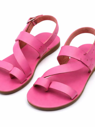 Safari Petal Leather Sandals