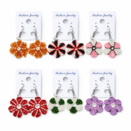 Wholesale African Beaded Floral Statement Earrings