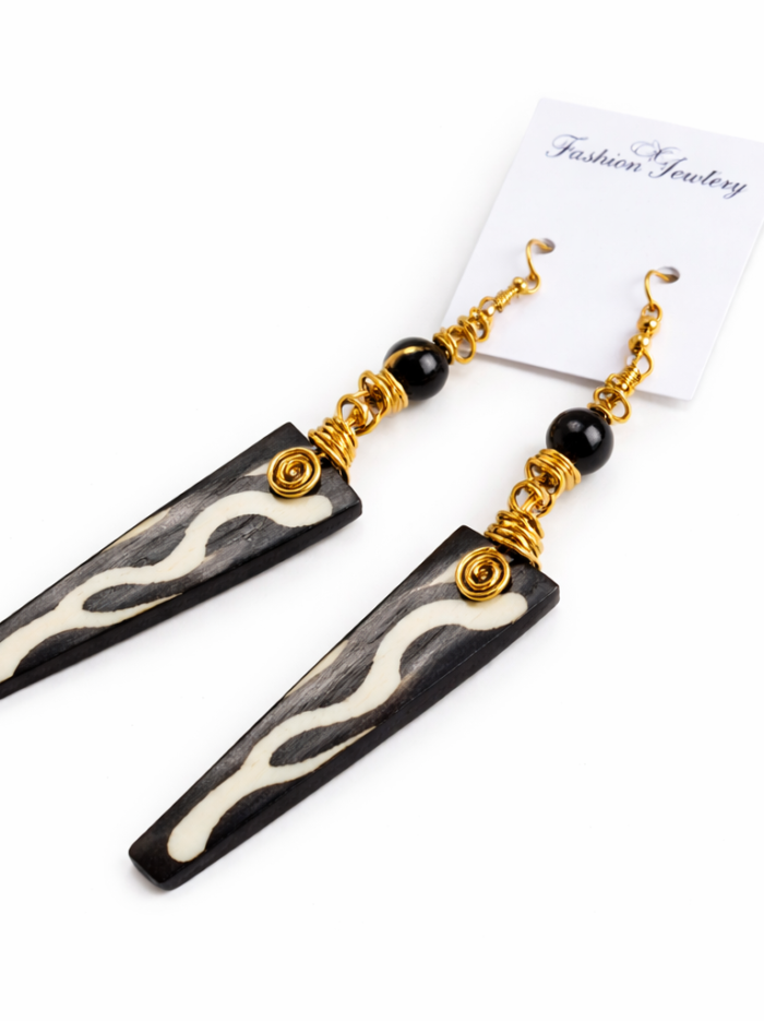 Wholesale African Horn Rectangular Drop Earrings Wholesale African Horn rectangular Drop Earrings