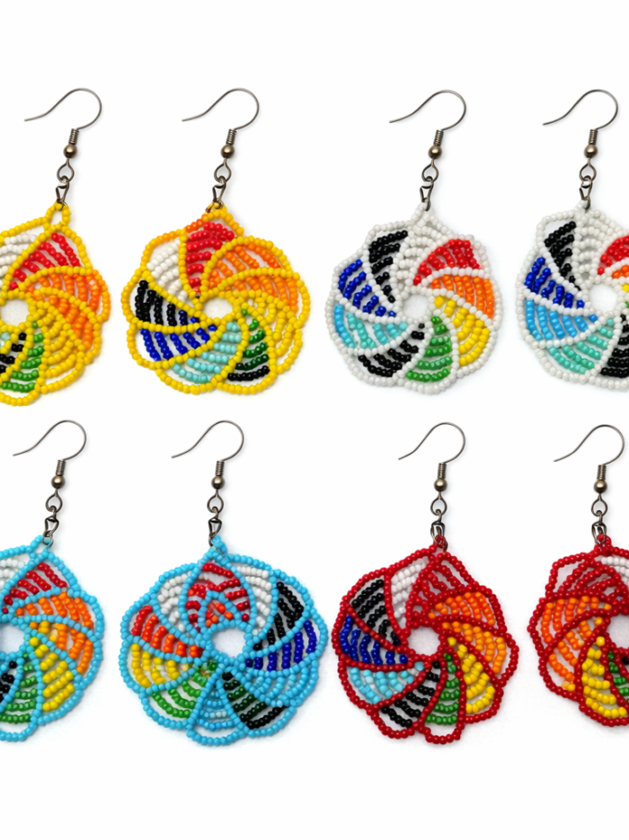 Wholesale African Spiral Beaded Earrings (2)