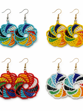 Wholesale African Spiral Beaded Earrings